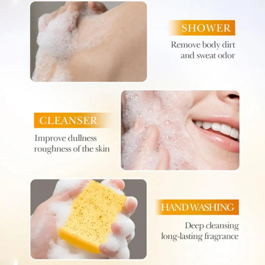 Kojic Acid & Turmeric Dark Spot Remover Soap Bar – Lemon & Hyaluronic Acid Brightening Face Soap 100g Peaceful Pleasures Health and Wellness