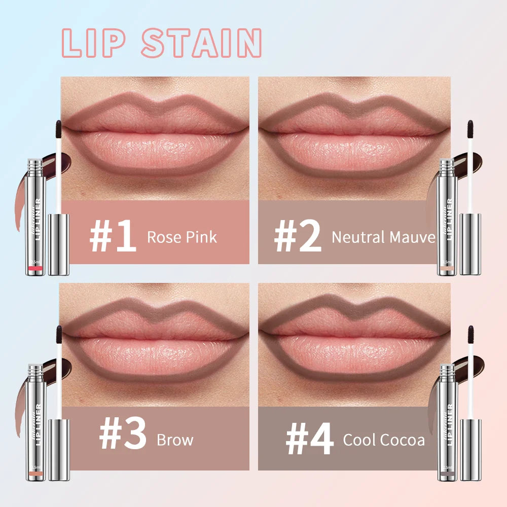 Waterproof Lip Liner Peel Off Tattoo Lipgloss Waterproof Long Lasting Matte Lip Tint Brown Contour Tear-off Lips Stain Cosmetic Peaceful Pleasures Health and Wellness