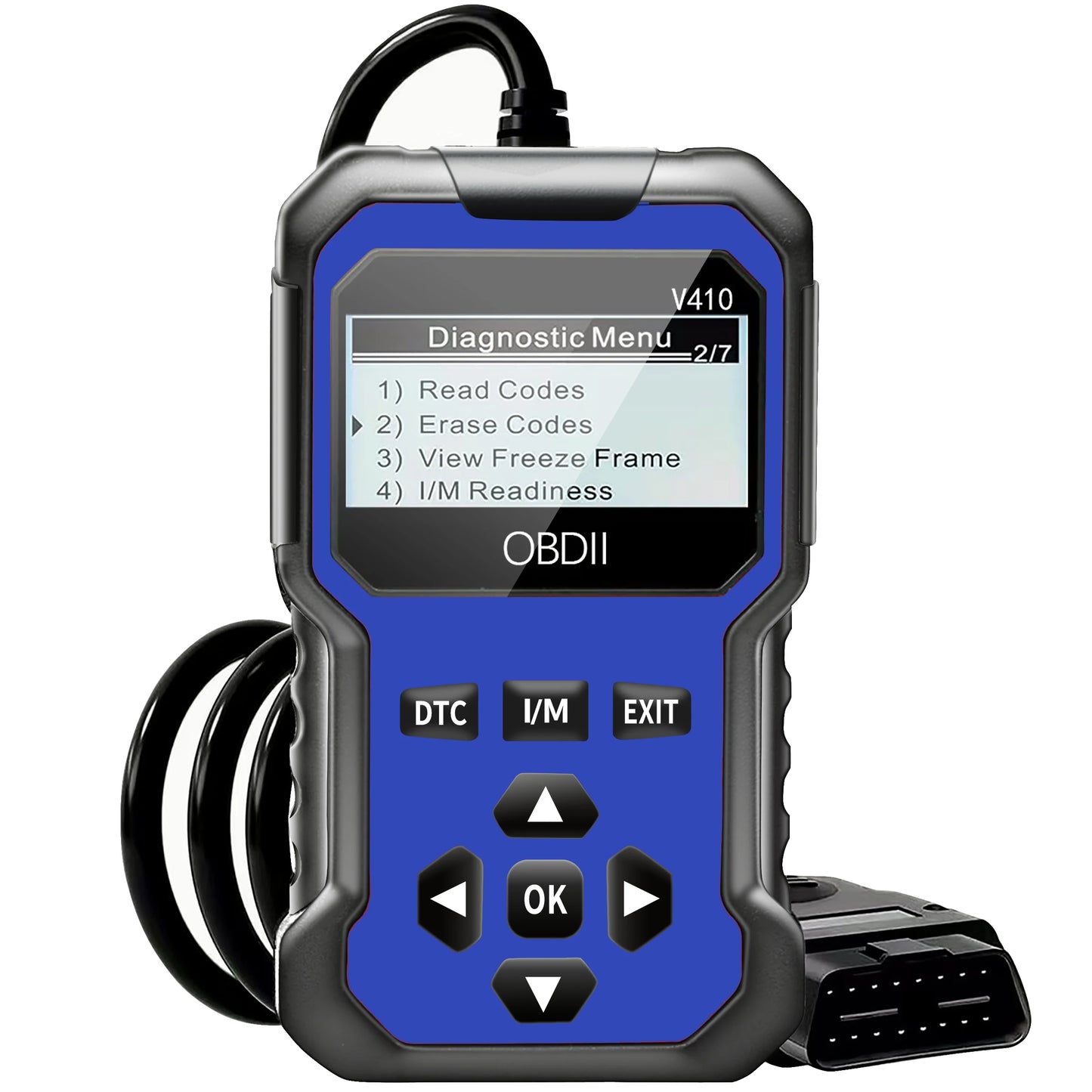 V410 obd2 scanner diagnostic tool for cars and trucks since 1996+, Data Stream, I/M Readiness, Voltage Test Peaceful Pleasures Health and Wellness Blue