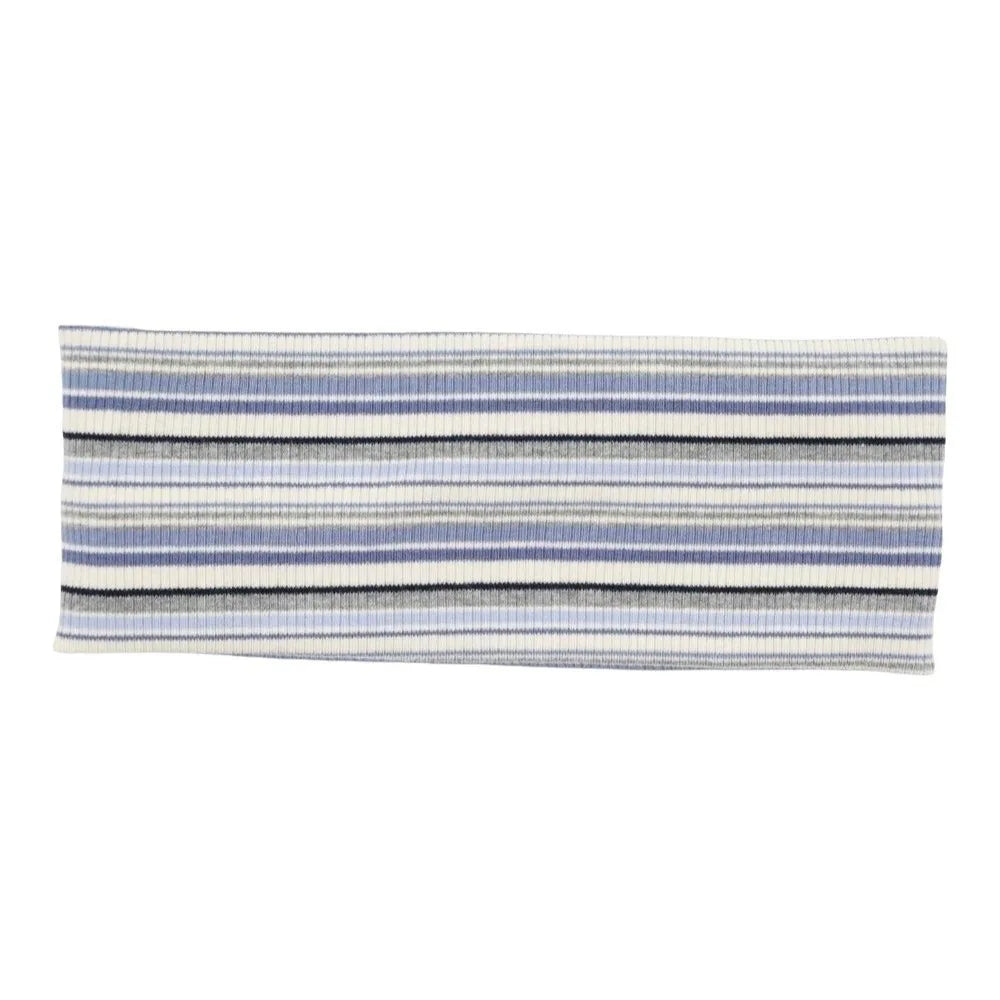 Wide Elastic Striped Headband | Non-Slip Yoga & Sports Hairband Sports Headband Peaceful Pleasures Health and Wellness Blue