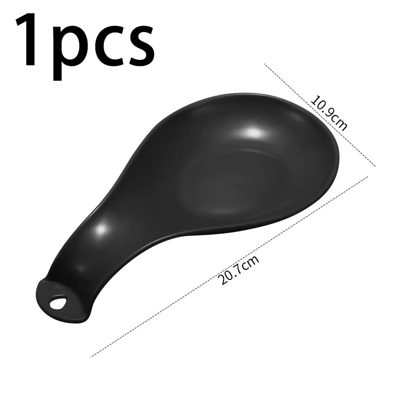 Spoon Rest Large Ceramic Spoon Holder Heat-Resistant Cooking Spoon Rest Coffee Spoon Holder Dishwasher Safe Ceramic Spoon Rest Peaceful Pleasures Health and Wellness B1