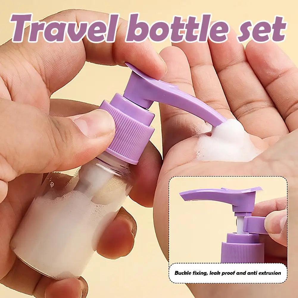 Leak-Proof Travel Bottles Kit | Clear Toiletry Containers Set