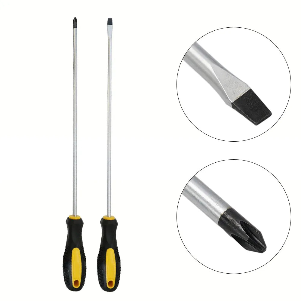 1 Extended Screwdriver Long Slotted Cross Rubber Handle Magnetic