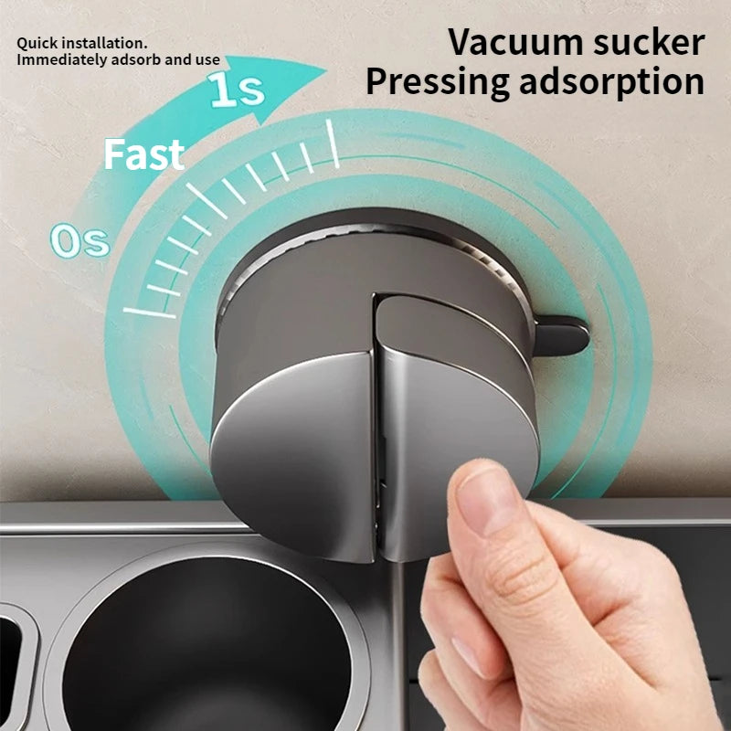 Wall-Mounted Toilet Brush & Holder | Suction Cup, No Drilling