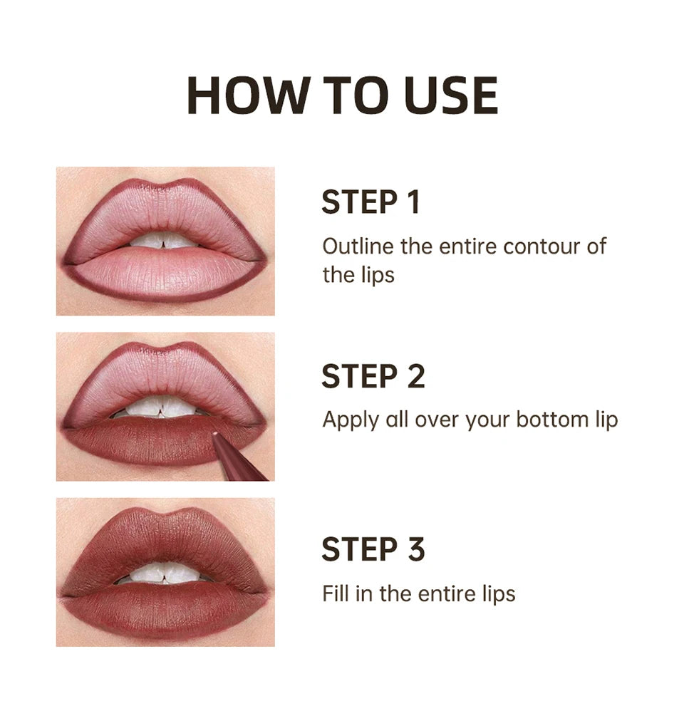 2-in-1 Lipstick Lip Liner Pointed Tip Long-Lasting Moisturizing Color-Payoff Lip Makeup for Everyday Use Peaceful Pleasures Health and Wellness