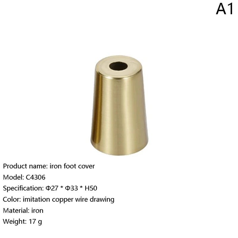Brushed Brass Furniture Leg Cap Cover | Table & Chair Protector Furniture Leg Cap Peaceful Pleasures Health and Wellness A1