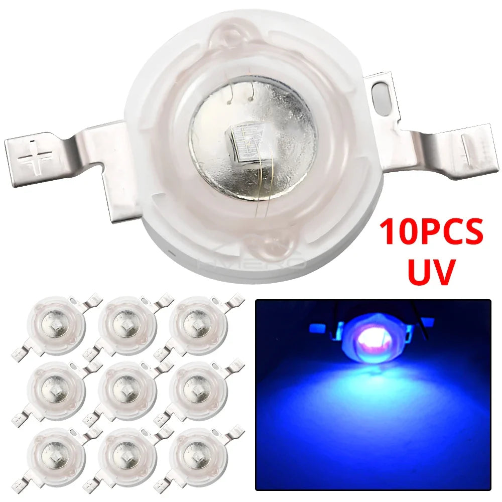 10PCS High Power LED Chip 1W 3W Multi-Color DIY Emitter Beads