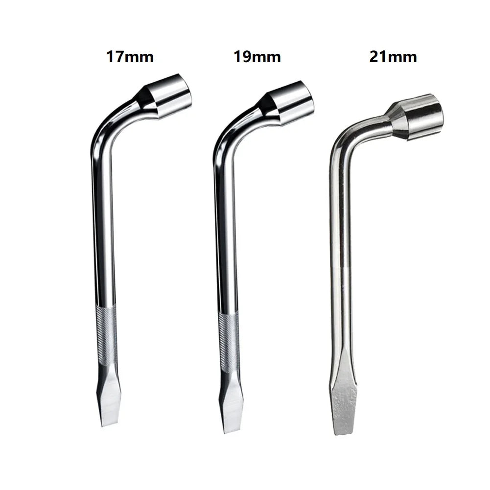 17/19/21mm L-Type Lug Nut Wrench | Heavy Duty Hex Socket Spanner