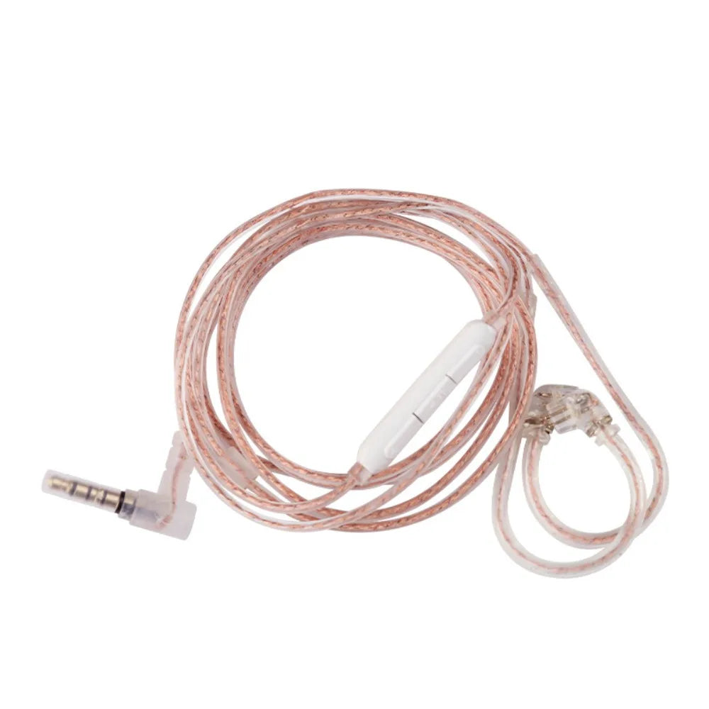 3.5MM KZ Earphones Cables Upgrade with Microphone KZ Headphones Wire High-Purity 2PIN Wired Earphones Cables For KZ/TRN/CCA Peaceful Pleasures Health and Wellness with mic