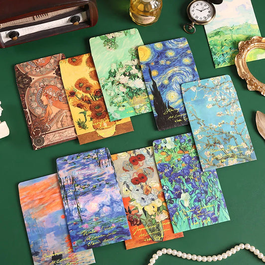 Oil Painting Thick Letterhead Envelope Greeting Card Love Letter Peaceful Pleasures Health and Wellness
