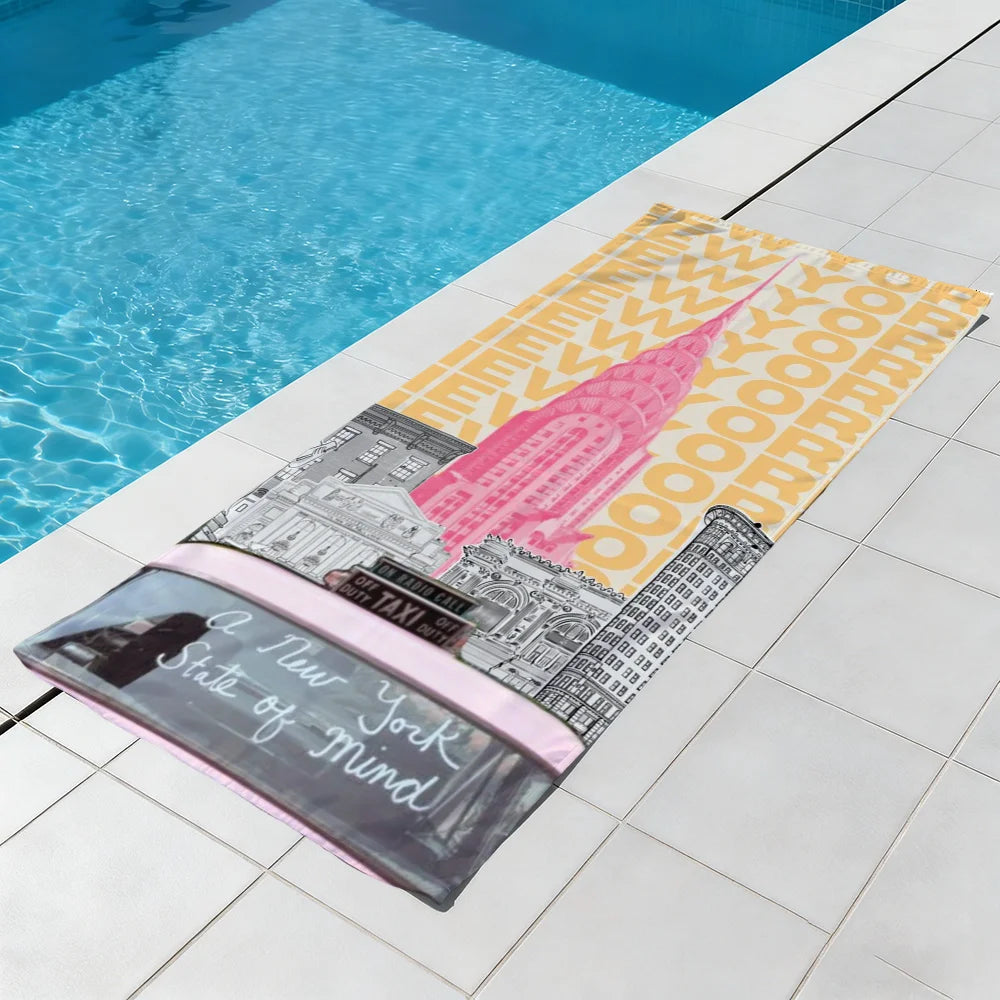 Paris Architecture Quick-Dry Beach Towel | Travel & Pool Towel Quick-Dry Beach Towel Peaceful Pleasures Health and Wellness