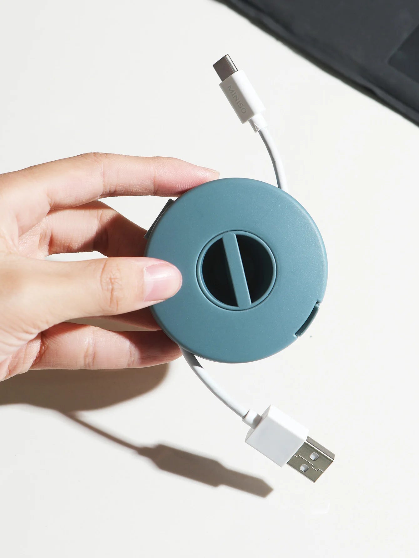 1pcs Portable Charger Cord Holder Round Storage Cable Winder Retractable Cable Management Flexible USB Wire Cord Reel Peaceful Pleasures Health and Wellness