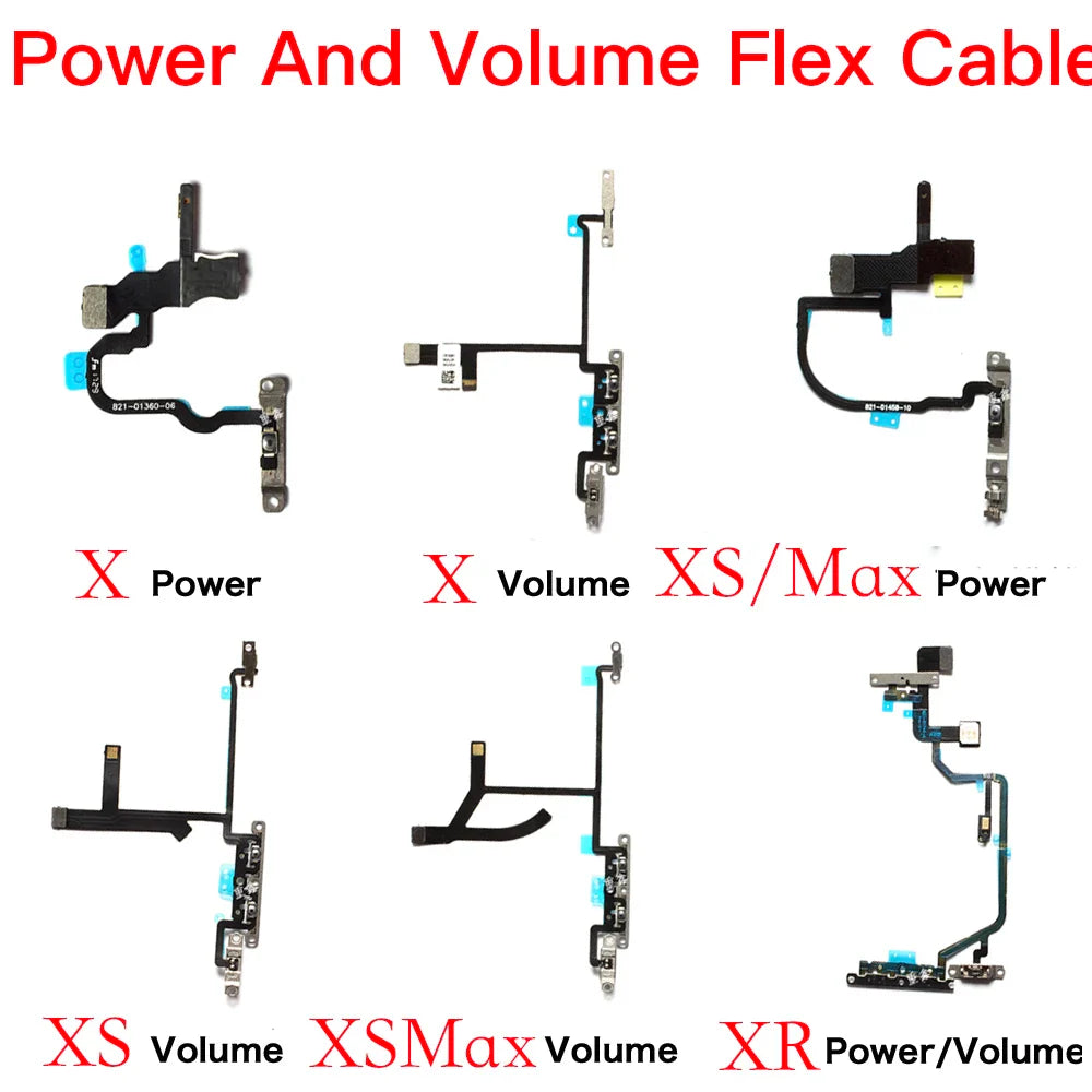 Power Volume Silent Flex Cable iPhone X XR XS 11 Pro Max