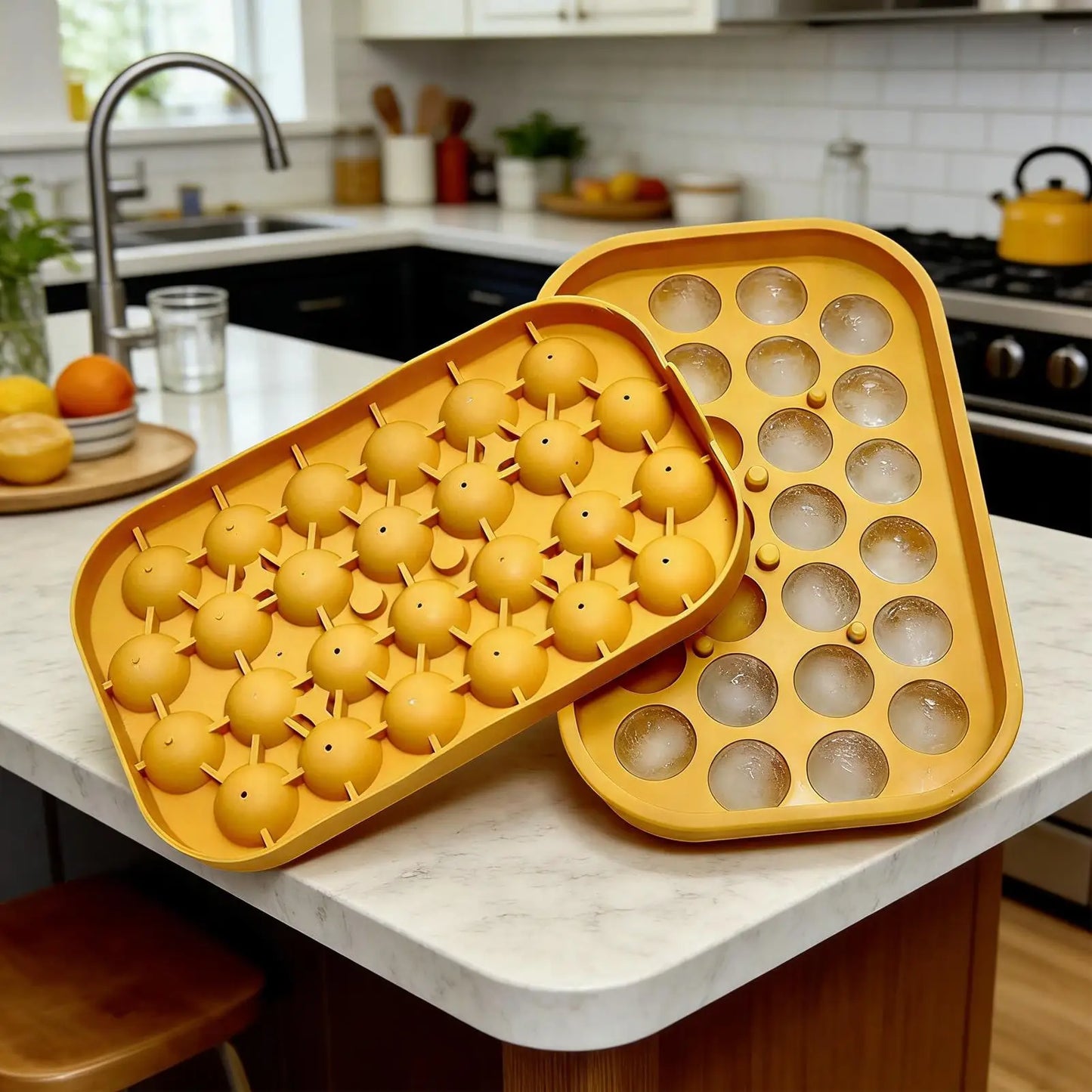 Silicone Ice Ball Mold – 26-Grid Tray with Lid | Easy Release