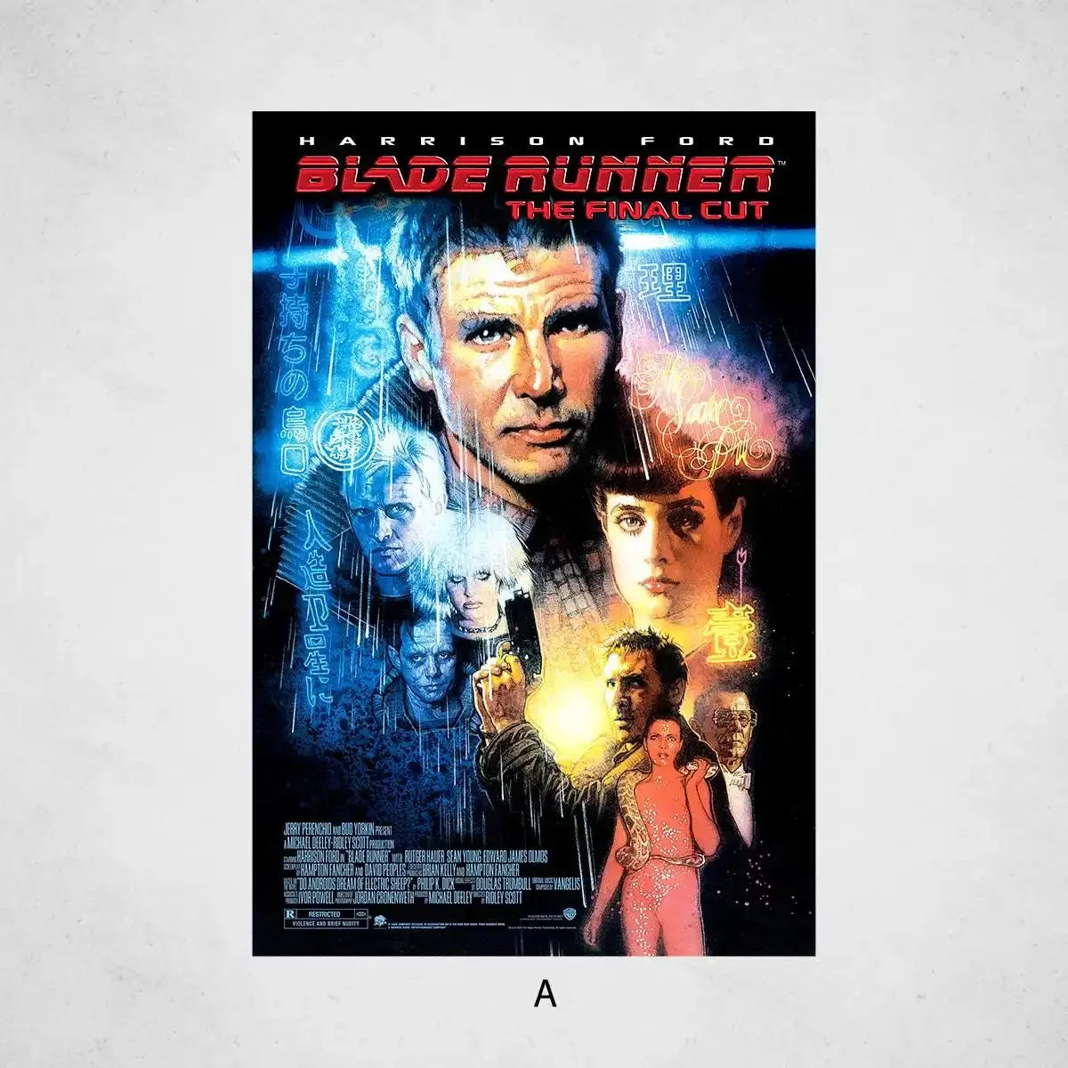 Blade Runner 1982 Vintage Movie Poster Canvas Wall Art Print