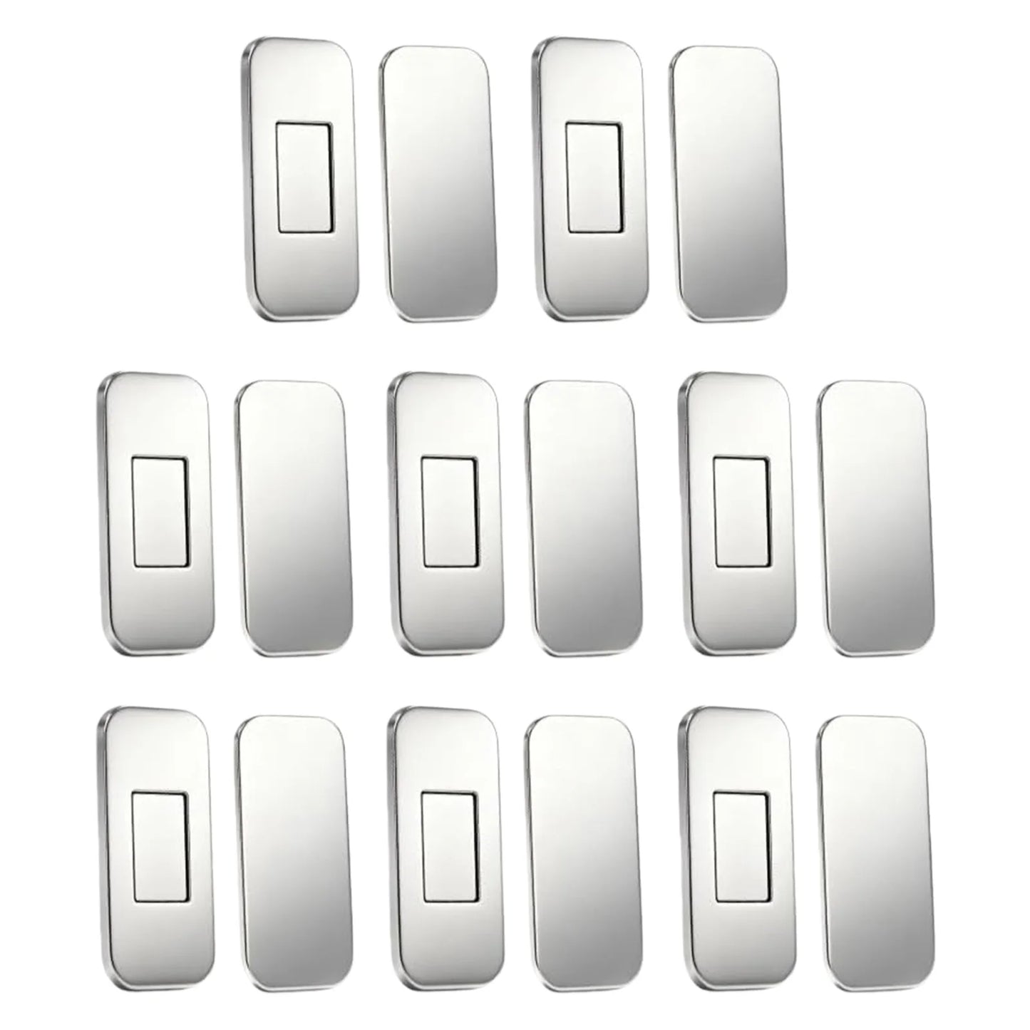 8Pcs Quiet Closure Latches No Drill Adhesive Stainless Steel Drawer Magnets Multi-Purpose for Kitchen/Bathroom/Closet/RV Doors Peaceful Pleasures Health and Wellness Silver