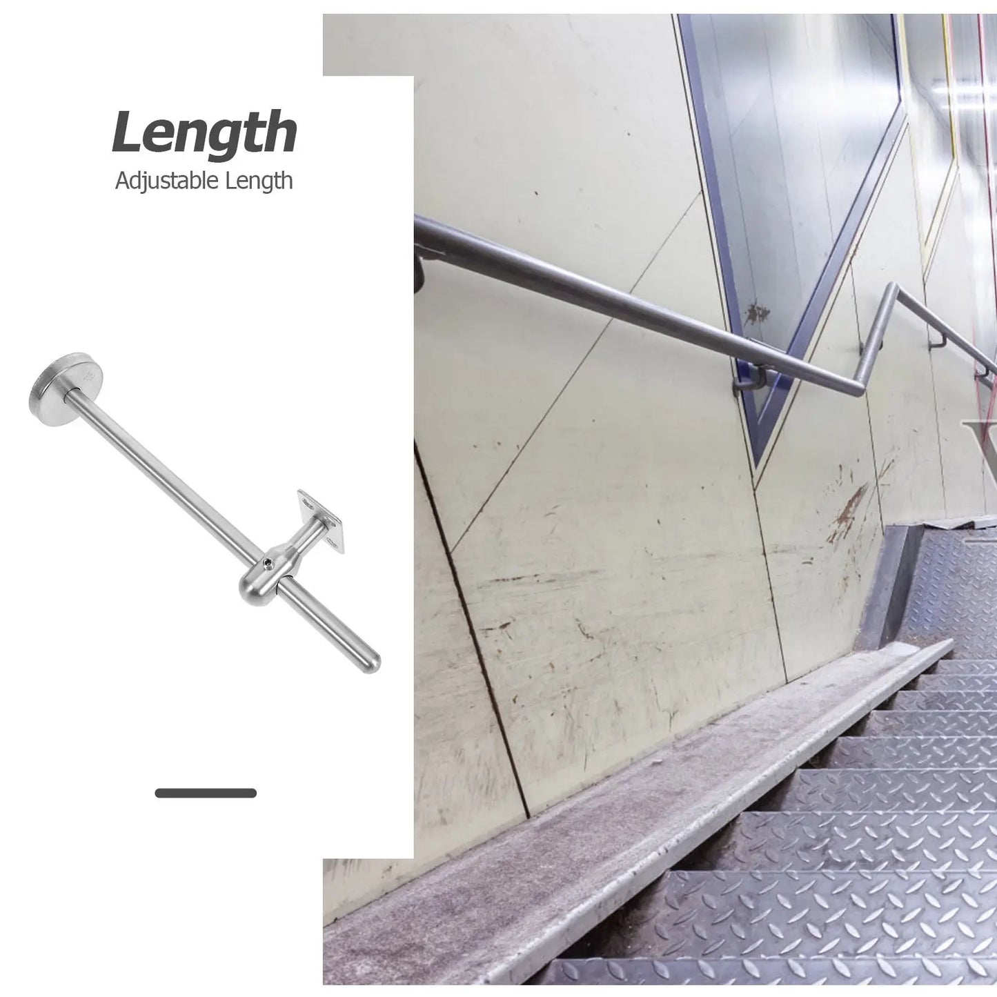 Stainless Steel Handrail Bracket Simple Stylish Stair Railing Support Bracket for Indoor Handrail Stability Hand Rail Holders Peaceful Pleasures Health and Wellness