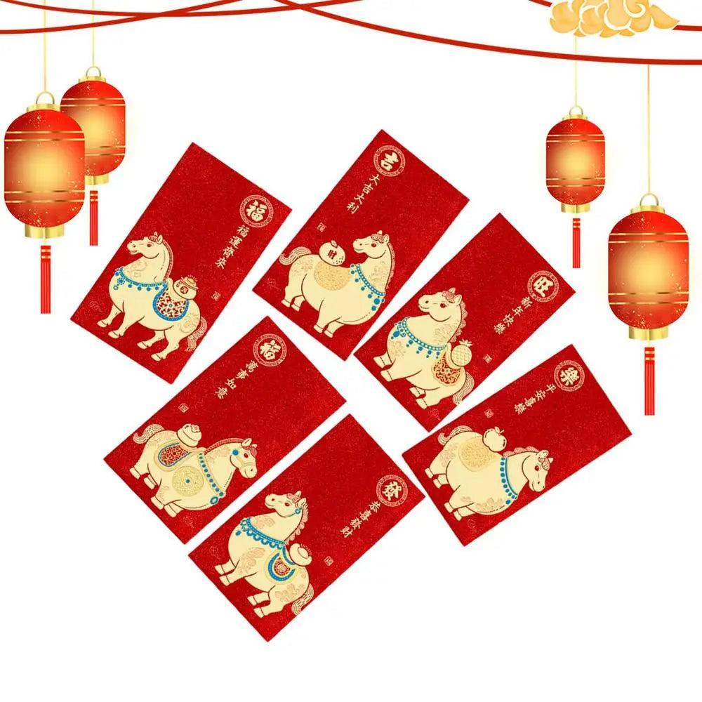 Chinese Red Envelope Lunar New Year Lunar New Year 2026 Red Envelopes For Marriage Engagement Birthday Spring Festival Wedding Peaceful Pleasures Health and Wellness C China Mainland