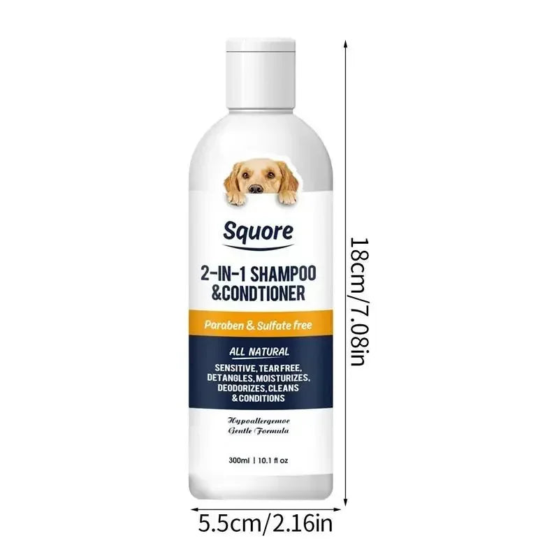 Puppy Shampoo And Conditioner 2 In 1 Natural Moisturizing Shampoo Moisturizing Dog Shampoo For Sensitive Skin PH Balanced Peaceful Pleasures Health and Wellness