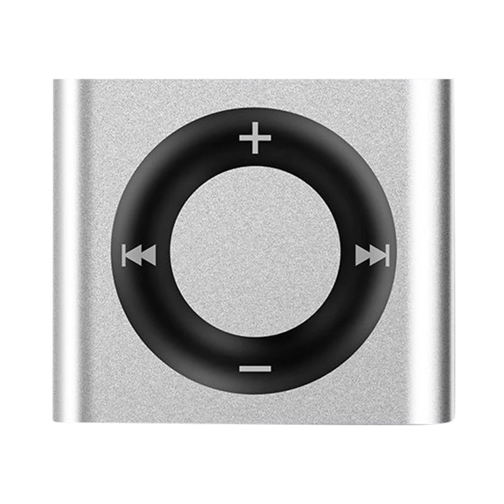 Mini Audio Player Build in Speaker Clip-on Sports Music Player Rechargeable 180mAh with Headphone Support TF Card for Boys Girls Peaceful Pleasures Health and Wellness Silver