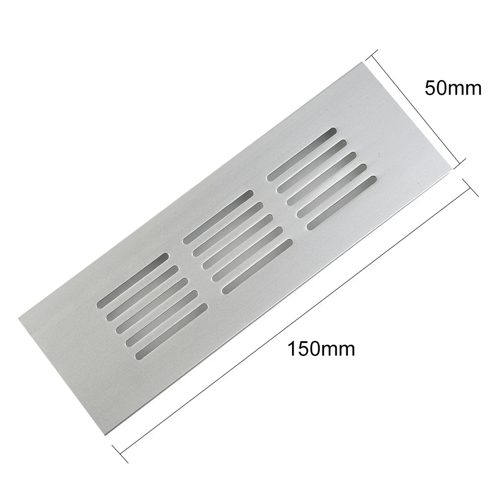 Aluminium Rectangular Cabinet Wardrobe Air Vent Grille Ventilation