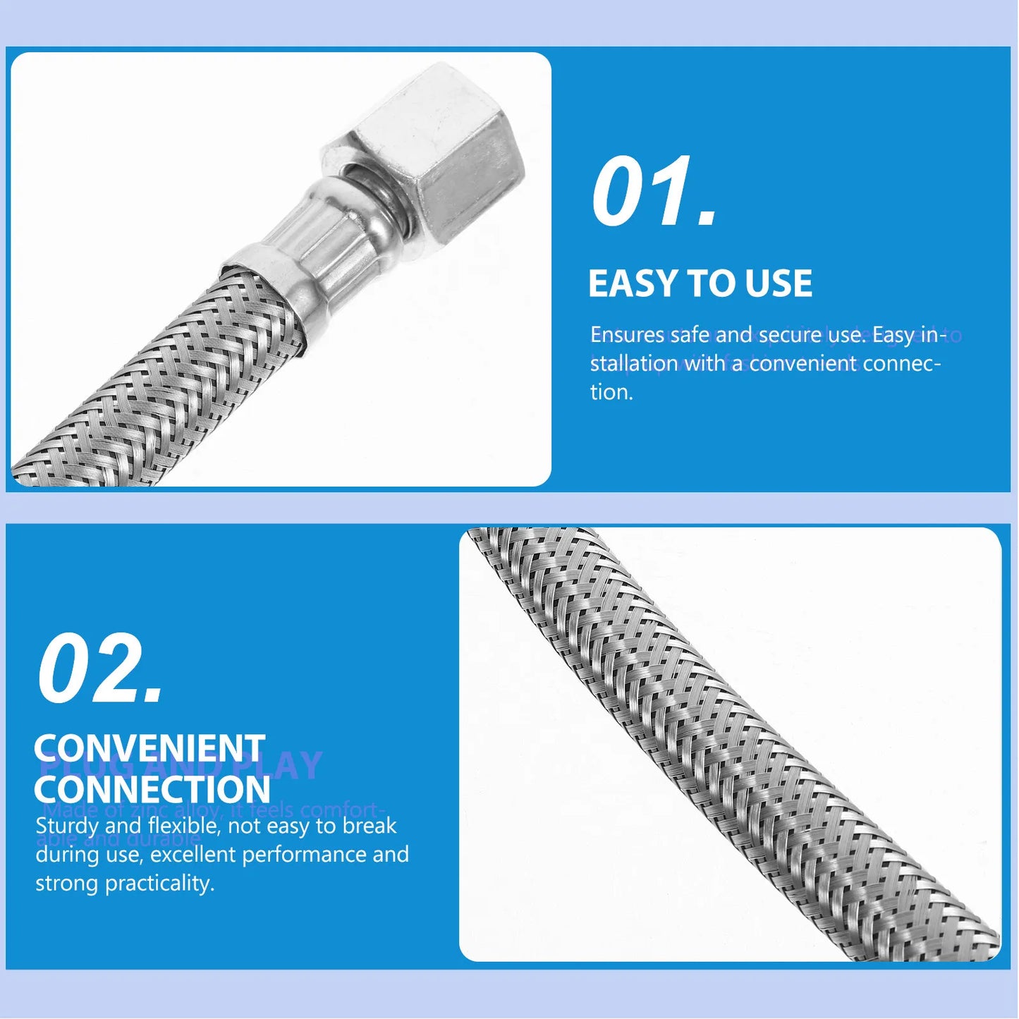 Stainless Steel Air Compressor Hose High Toughness Replacement Exhaust Tube Air Hose Pneumatic Tool Accessories Peaceful Pleasures Health and Wellness
