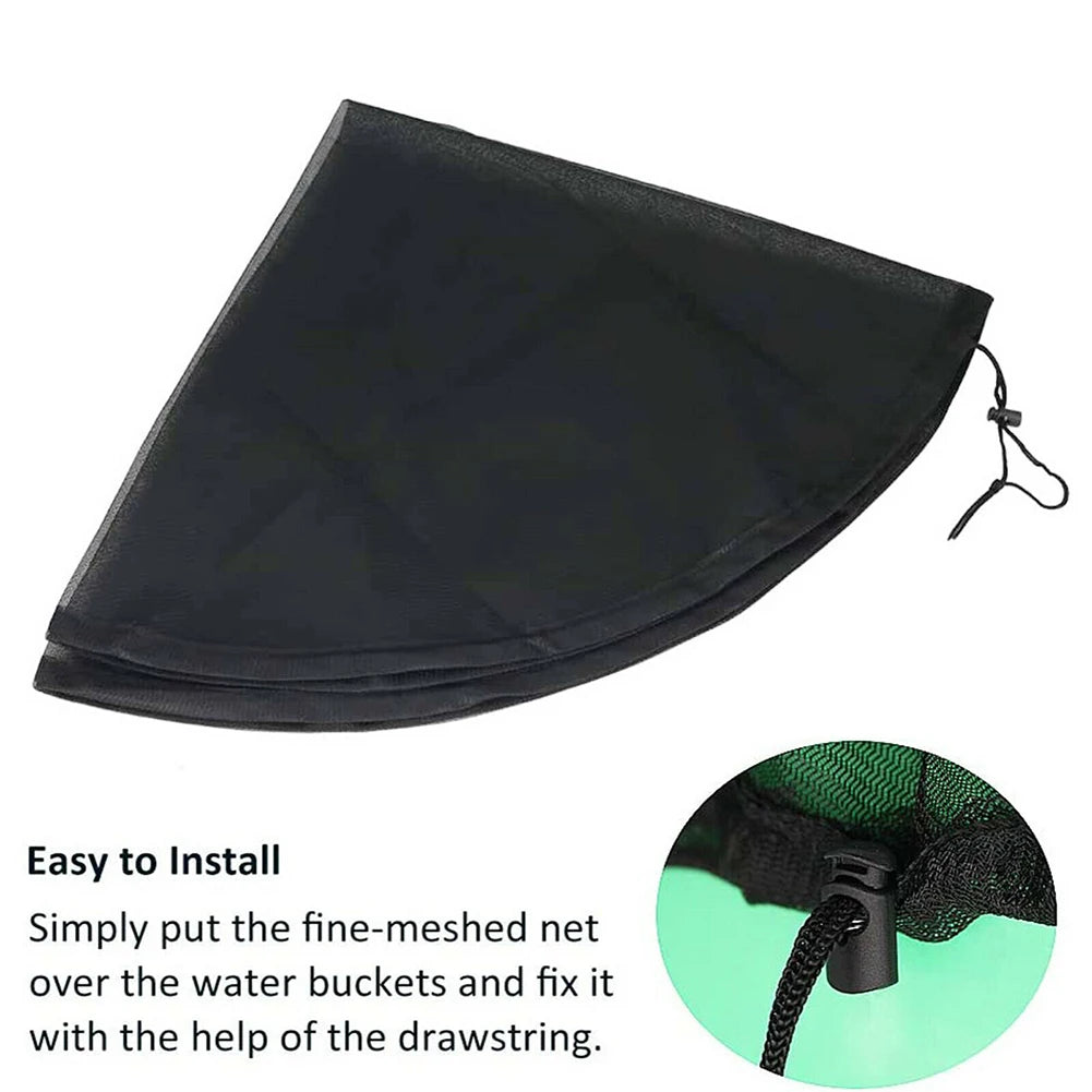 Mesh Cover Netting Rain Barrels Water Collection Buckets Tank