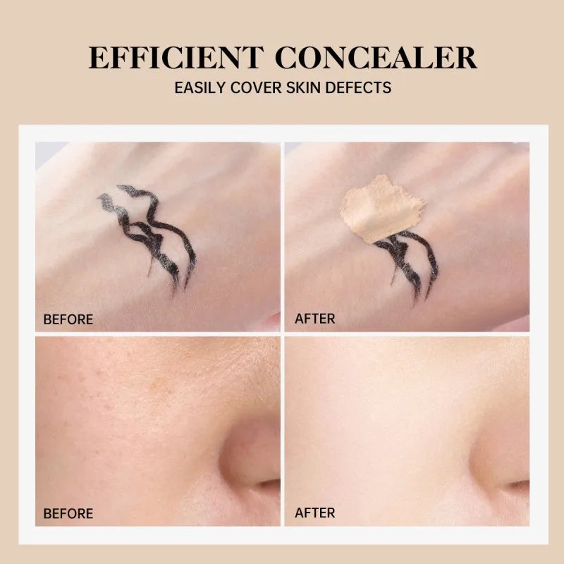 Small bottle moisturizing concealer, brightens skin tone, full coverage, highly colored, matte finish, non-irritating, creamy an Peaceful Pleasures Health and Wellness