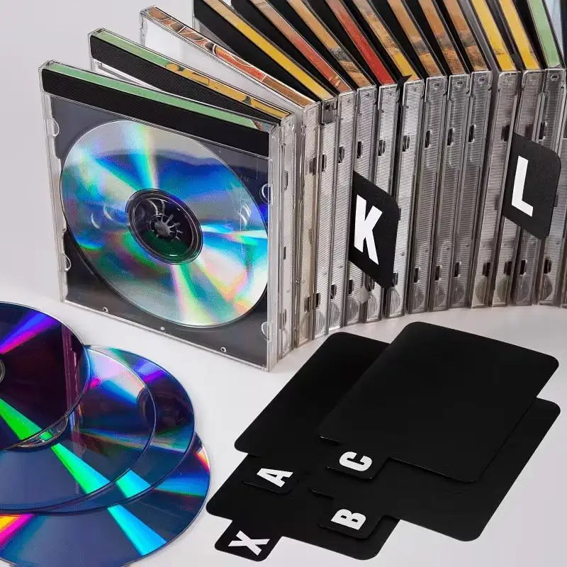 A-Z Alphabetical Dividers 26pcs – CD, DVD & Record Organizer