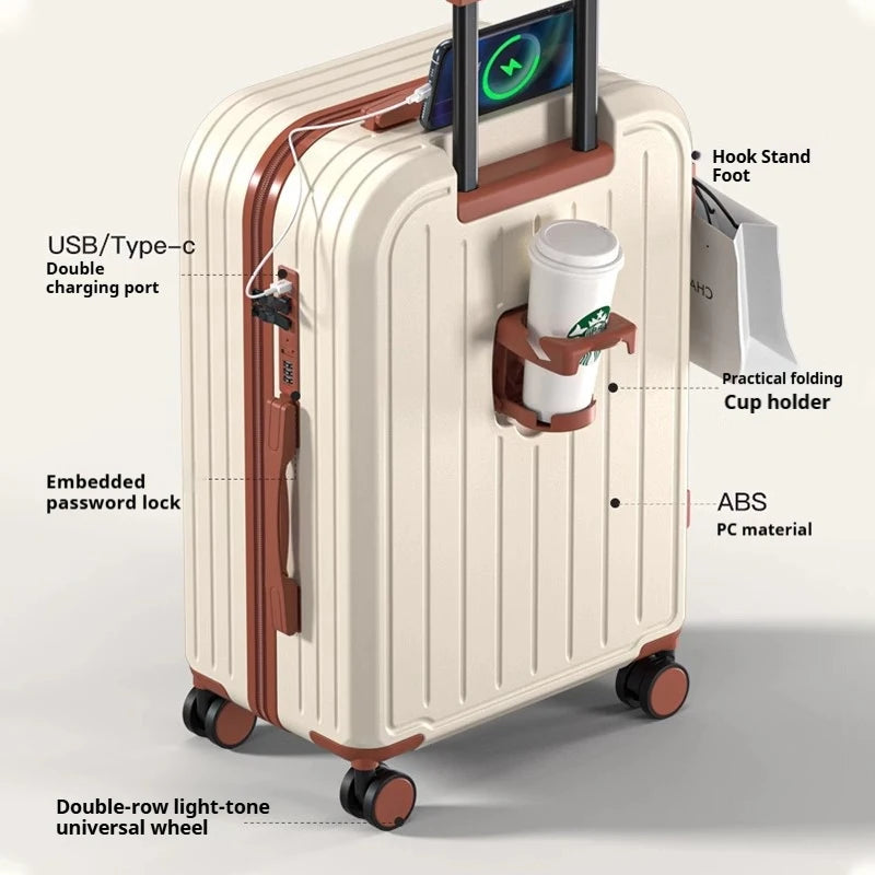 Pastel Color 20/22/24/26/28 Inch Carry On Luggage Set, 2-Piece Lightweight Spinner Suitcase, Girls' Matching Travel Bags Peaceful Pleasures Health and Wellness