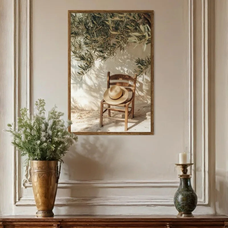 Minimalist Olive Tree Canvas Wall Art | Mediterranean Decor