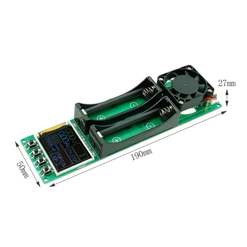 2-Ch 18650 Battery Capacity Tester | MAh MWh & Internal Resistance
