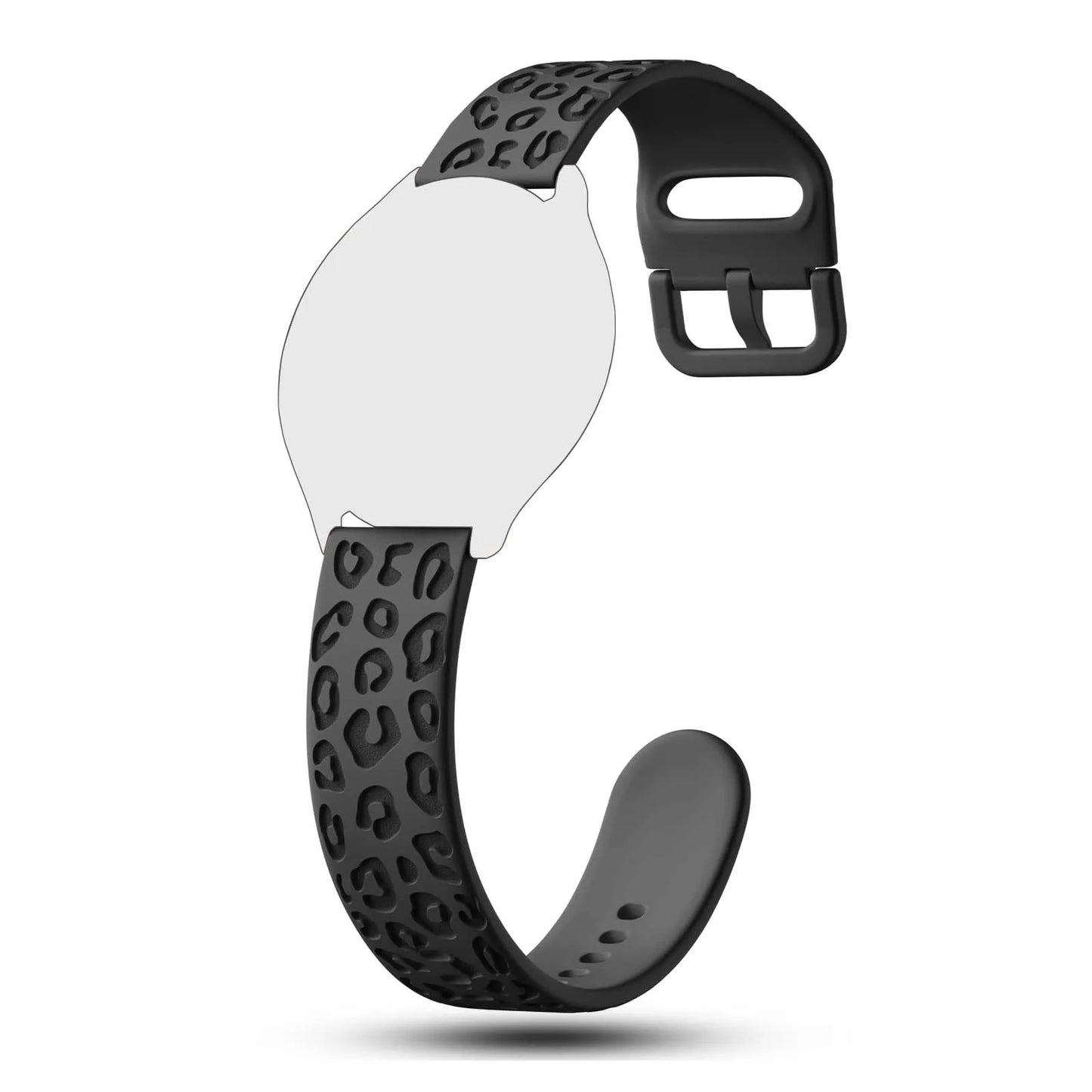 20mm Leopard Silicone Watch Band for Amazfit GTS & Huawei GT Peaceful Pleasures Health and Wellness black