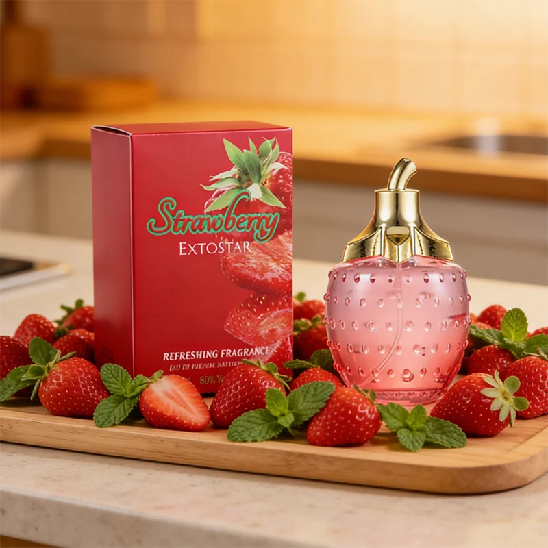 Strawberry Perfume Natural Fresh High-end Perfume Floral And Fruity Notes Daily Use Elegant Women' Romantic Date Eau De Toilette Peaceful Pleasures Health and Wellness