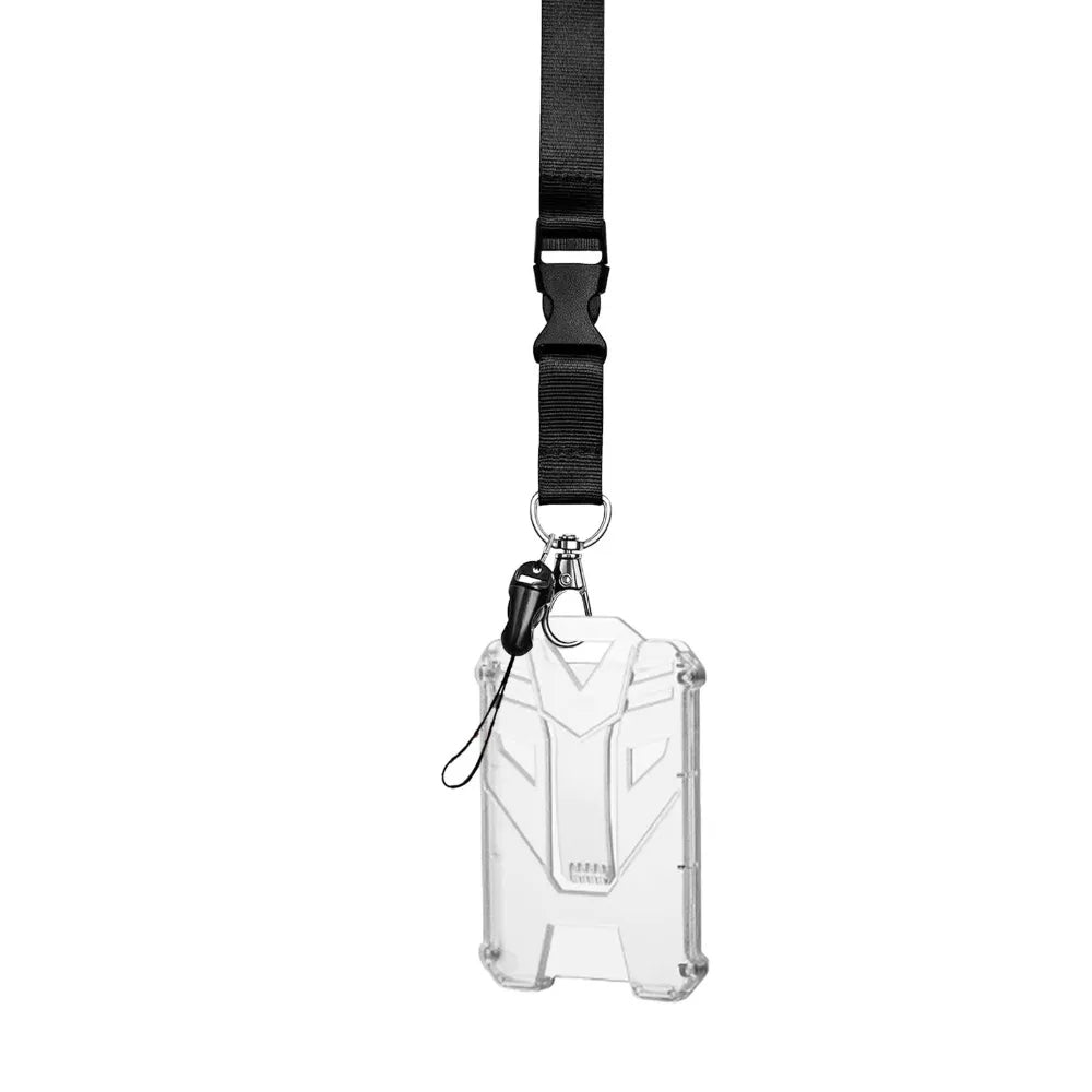 New Heavy Duty Badge Holder Adjustable Lanyard Retractable ID Card Holder Belt Clip Black Color Badge Keychain Carabiner Peaceful Pleasures Health and Wellness Style B