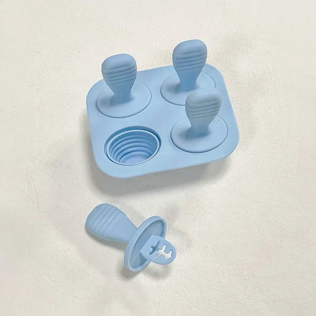 Silicone Ice Cream Molds BPA Free, DIY Ice Cream Maker Kit for Kids Adults, Homemade Ice Cream Tools with Ice Cream Mold Peaceful Pleasures Health and Wellness Blue 1pcs