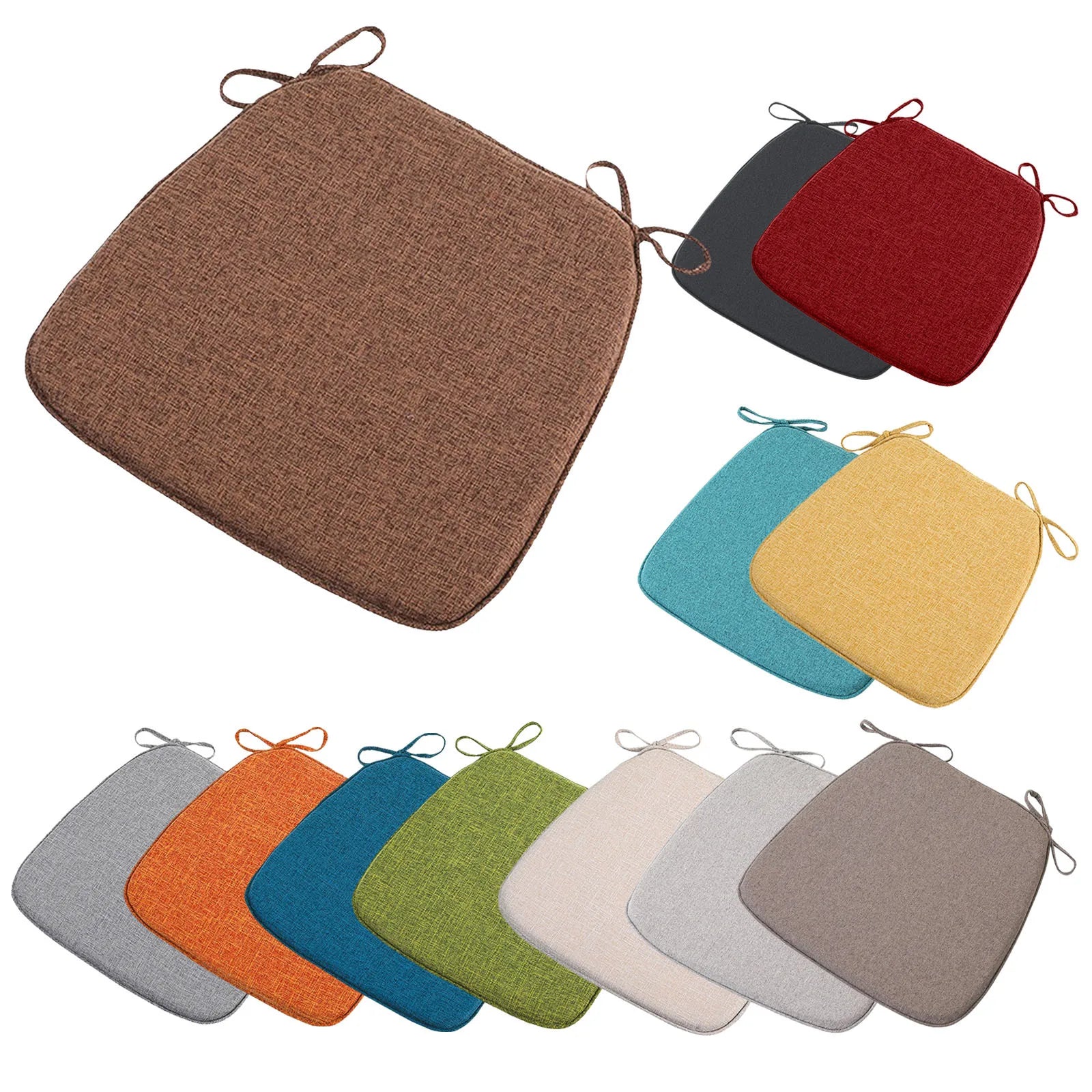 Chair Pads Non-Slip Seat Cushions Soft Chair Pad with Ties Horseshoe Seat Cushion For Dining Room/Office/Hotel/Garden Chairs Peaceful Pleasures Health and Wellness