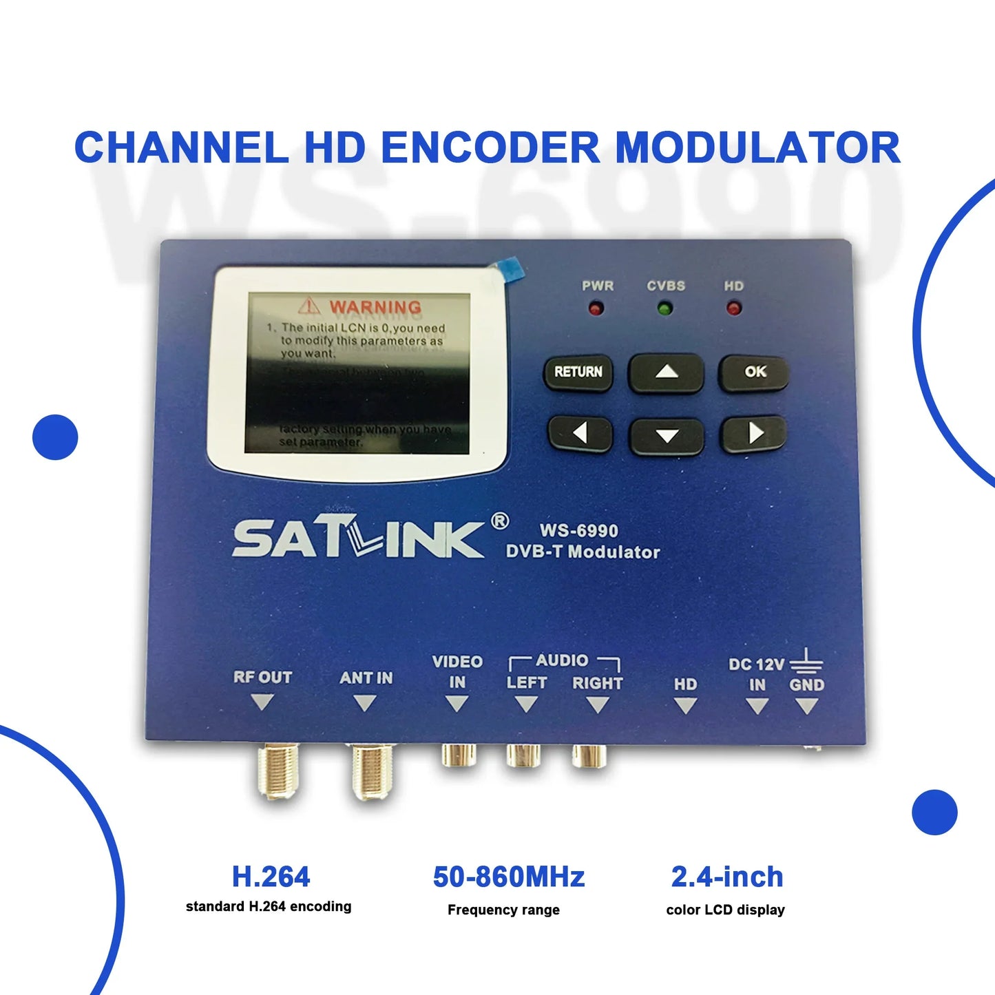 HD Encoder Modulator AV/HD to RF DVB-T DVB-C ISDB-T CATV