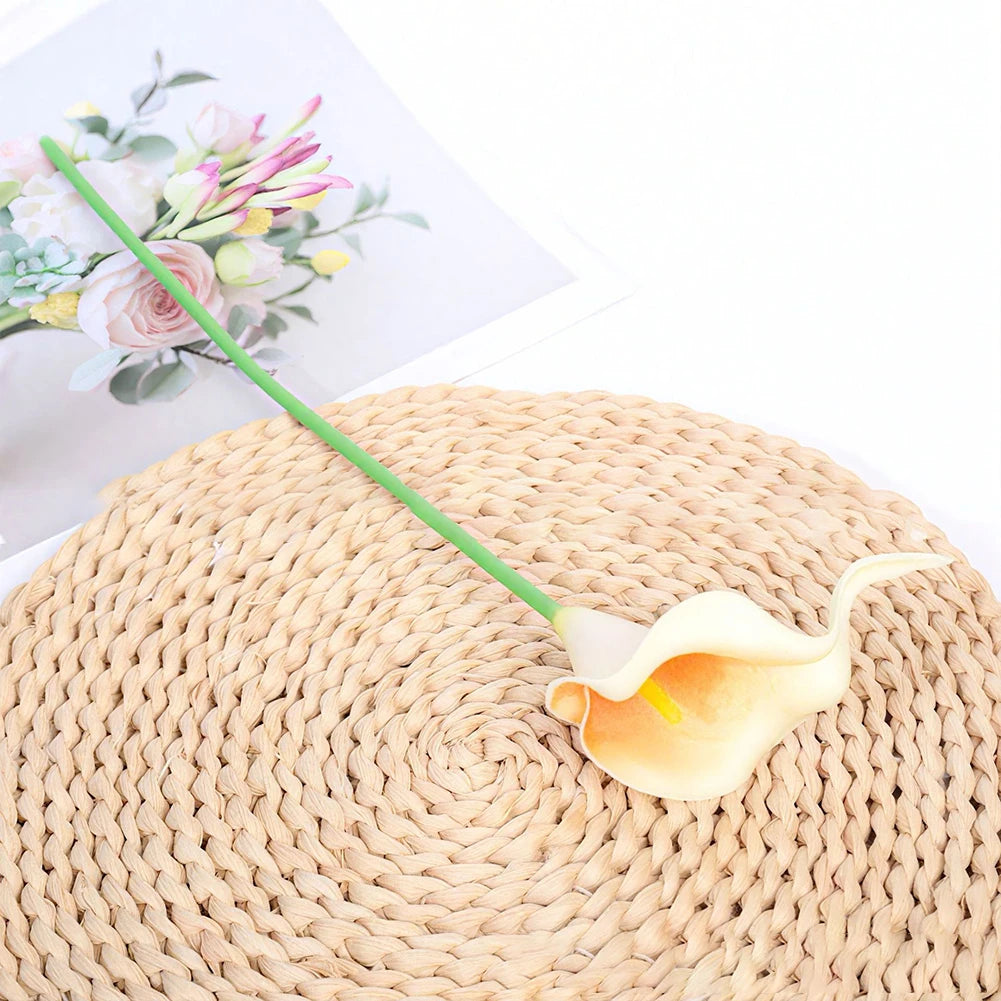 Elegant White Calla Lily Artificial Bouquet Weddings Home Decor