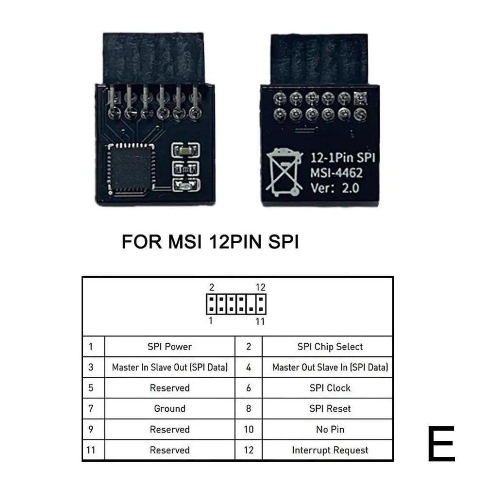 TPM 2.0 Security Module – 12/14/18/20-Pin Multi-Brand Motherboard