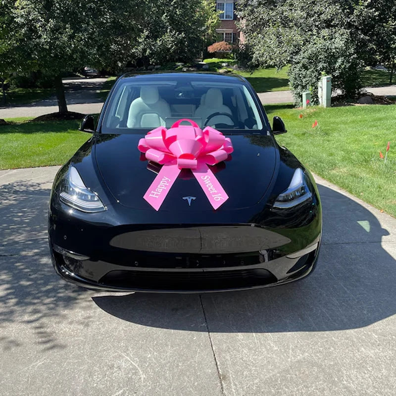 30 Inch Large Pink Car Bow – Sweet 16 Birthday Decoration Party Decoration Bow Peaceful Pleasures Health and Wellness