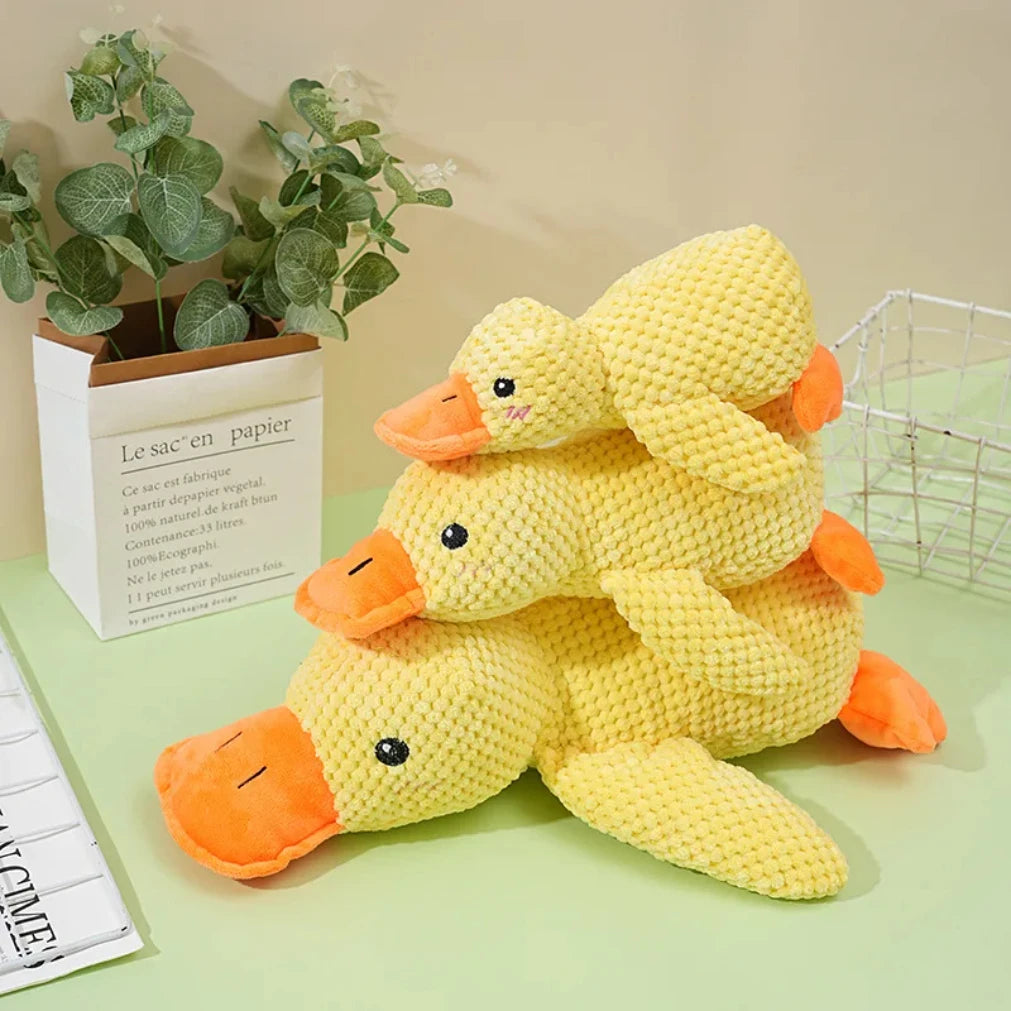 Plush Duck Dog Toy – Squeaky, Bite-Resistant Chew Toy