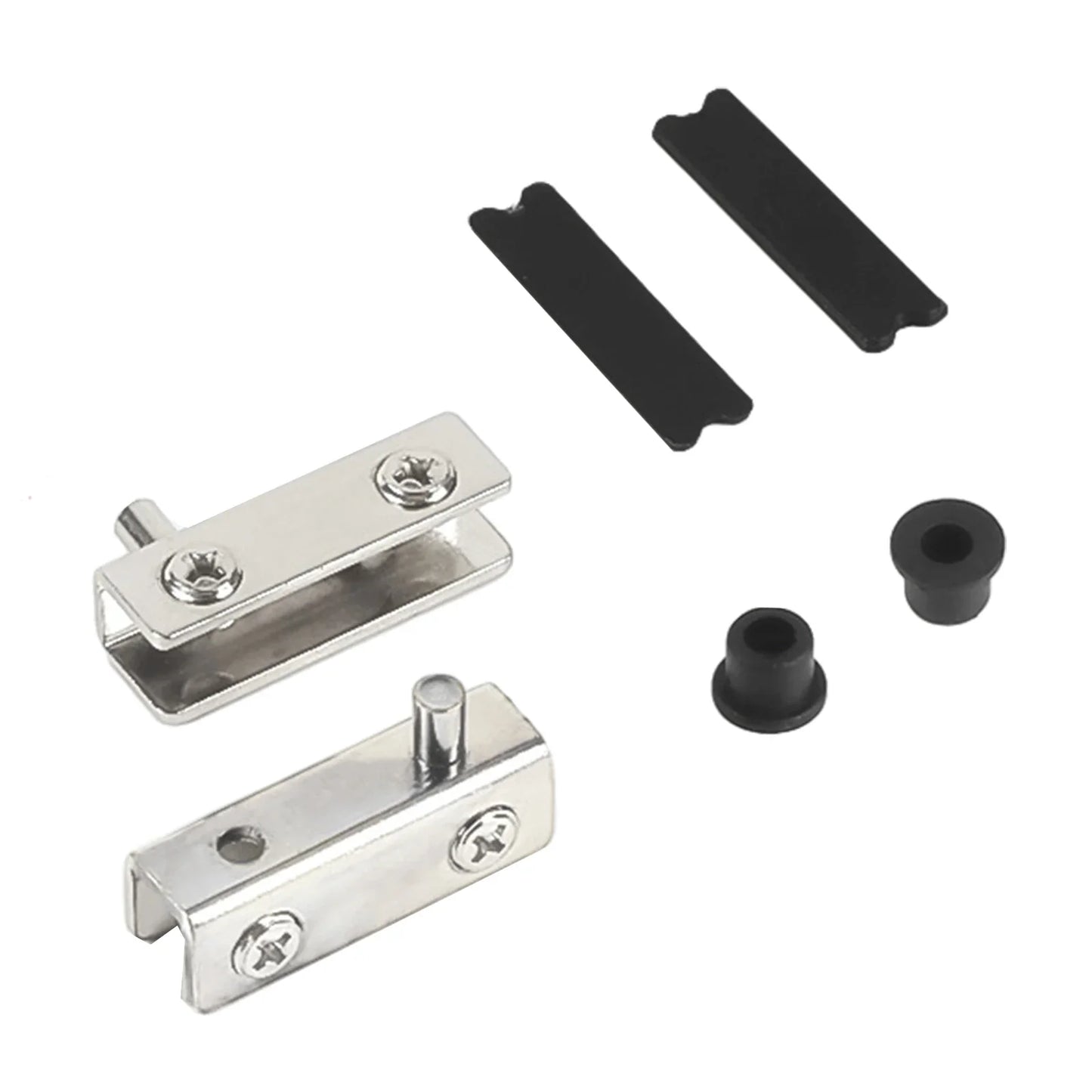 Glass Door Pivot Hinges – No-Drill Stainless Steel Clamps 2-Pack
