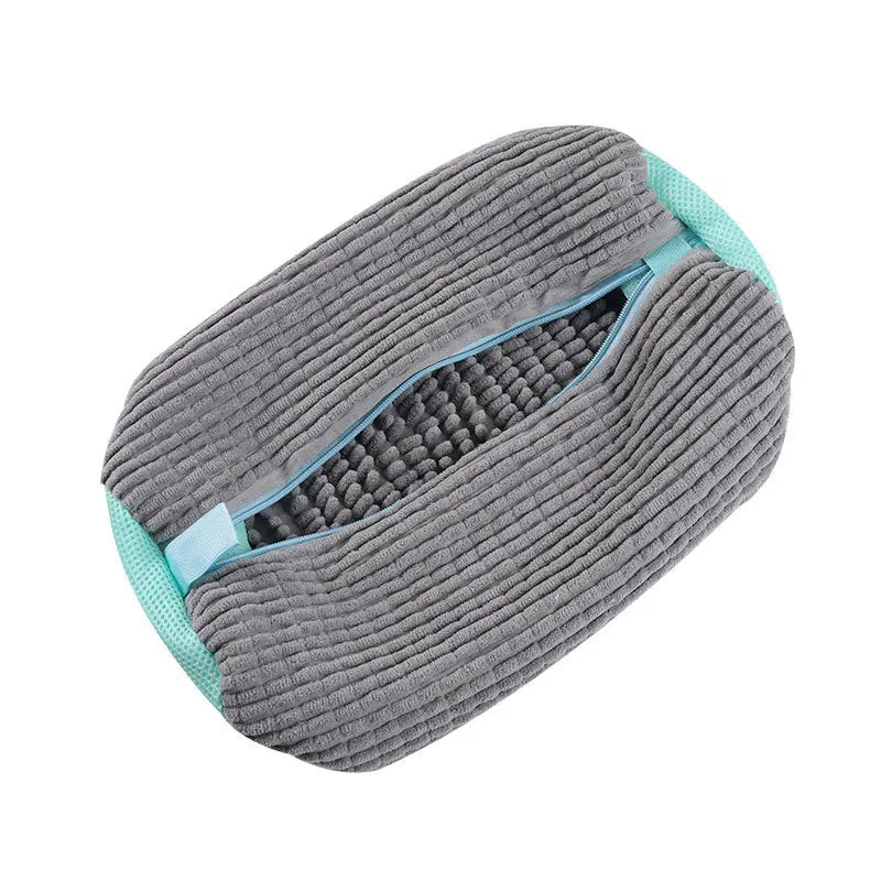 360° Fluffy Fiber Shoe Washing Bag – Reusable Zipper Laundry Bag Shoe Laundry Bag Peaceful Pleasures Health and Wellness
