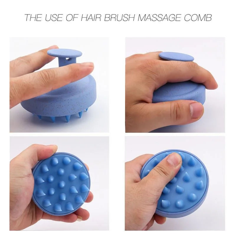 Silicone Scalp Massage Shampoo Brush – Hair & Body Shower