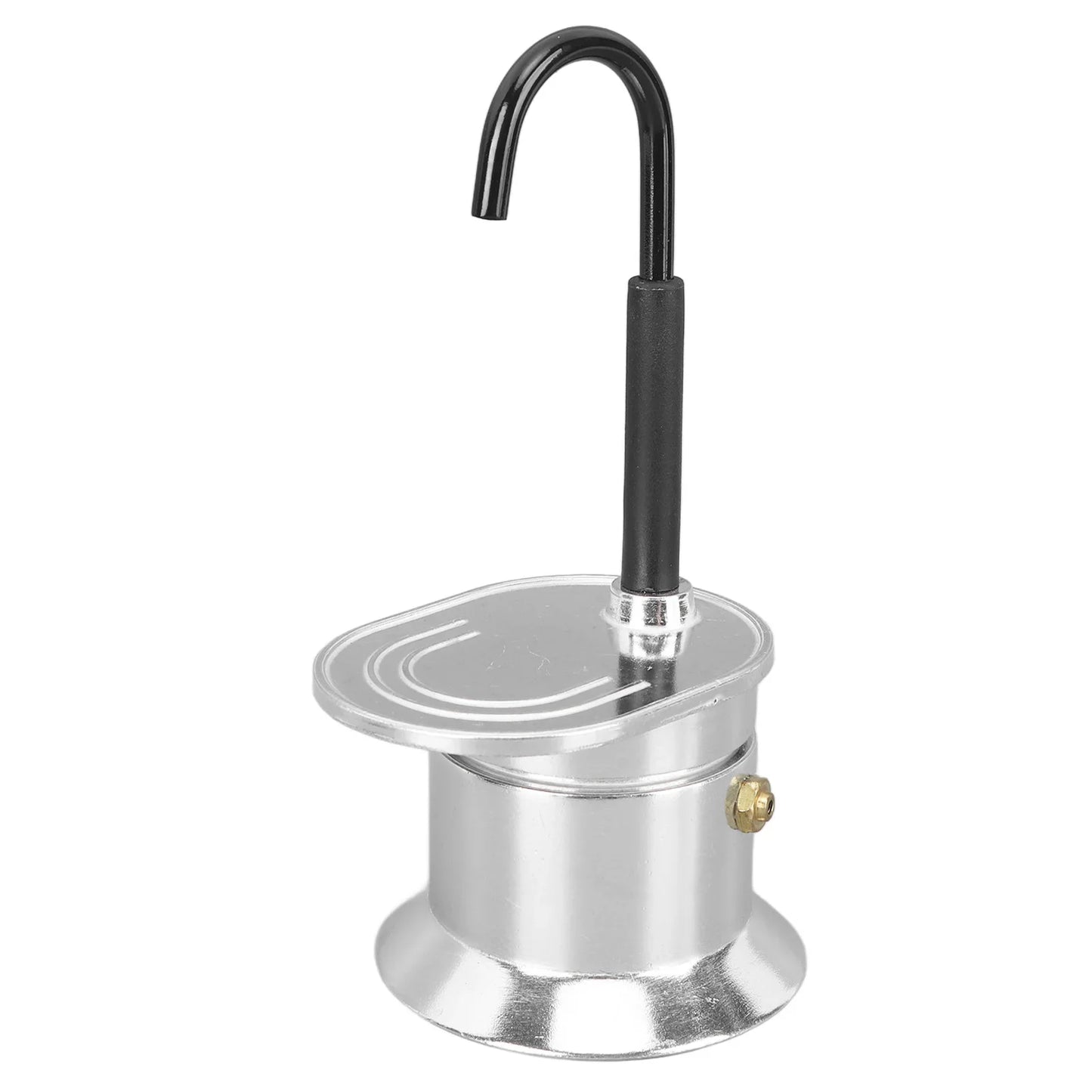 Single Tube Moka Pot 1 Cup Aluminum Alloy Spout Stovetop Italian