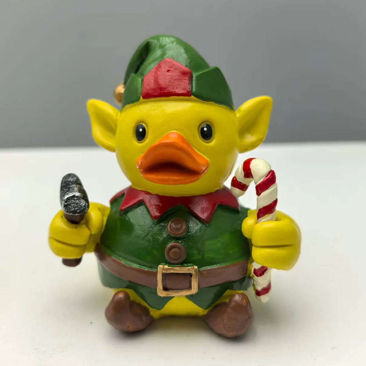 New Creative Independent Station Christmas Style Duck Resin Craft Ornament Suitable for Home Desktop and Courtyard Decorations Peaceful Pleasures Health and Wellness Elf Duck