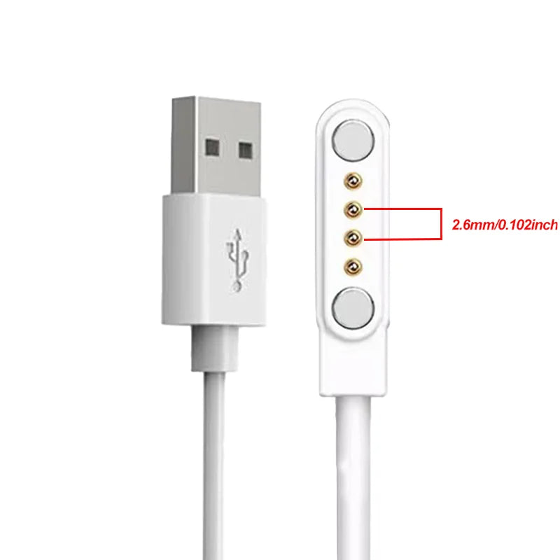 Universal Magnetic USB Charging Cable – Smartwatch & Devices Peaceful Pleasures Health and Wellness W67 White