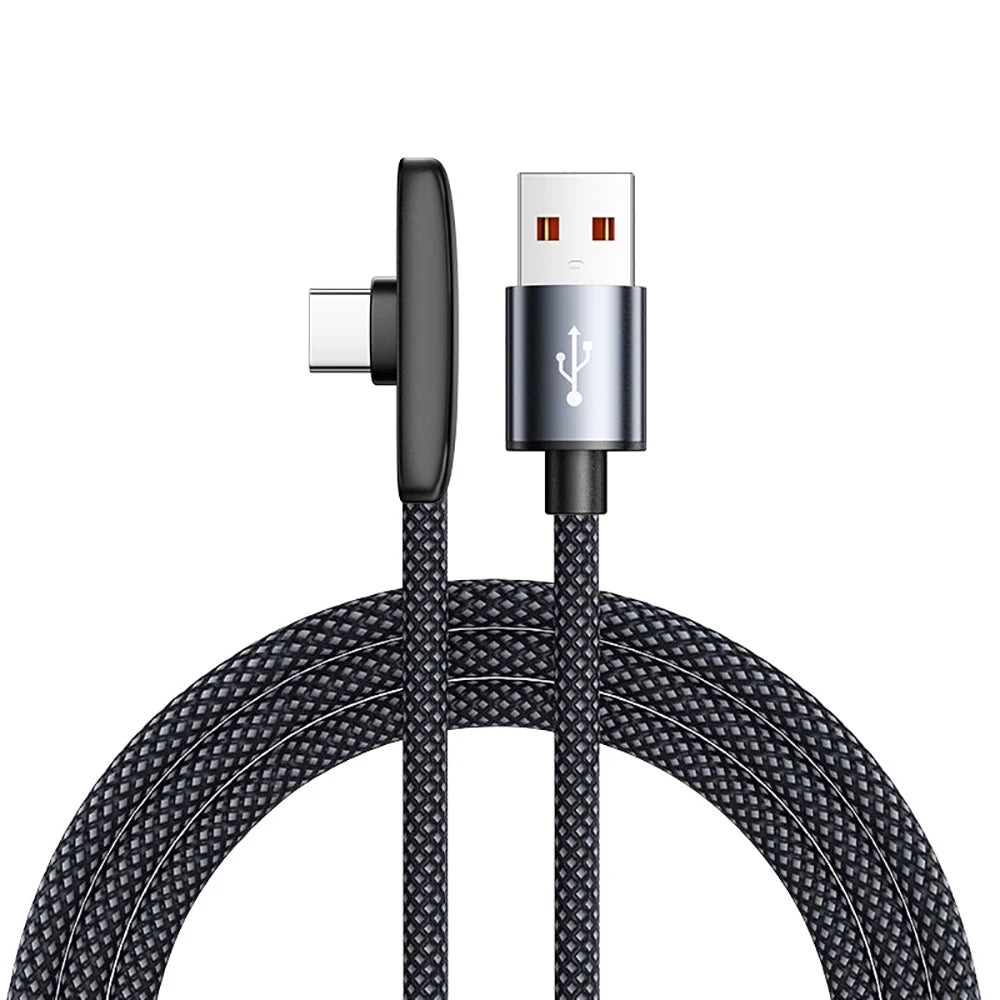 100W USB-C Fast Charging Cable 90° Braided | 1M 1.5M 2M