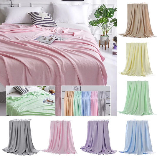 Summer Cooling Blanket Air Conditioning Quilt Skin-friendly Bamboos Fiber Light And Thin Breathable Cooling Quilt For Home Peaceful Pleasures Health and Wellness